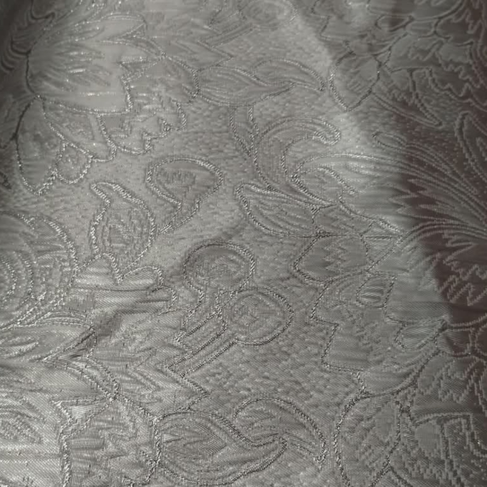 New 3 Continuous Yards Elegant Gray Floral Patterned Fabric Sewing Crafts
